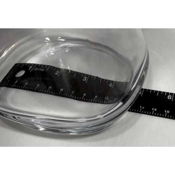 Nambe Curved Glass Decanter with Wood Stopper 10” NWOB - Picture 15 of 15